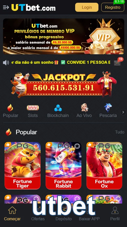 Serviços VIP e jogos de slot ao vivo na utbet